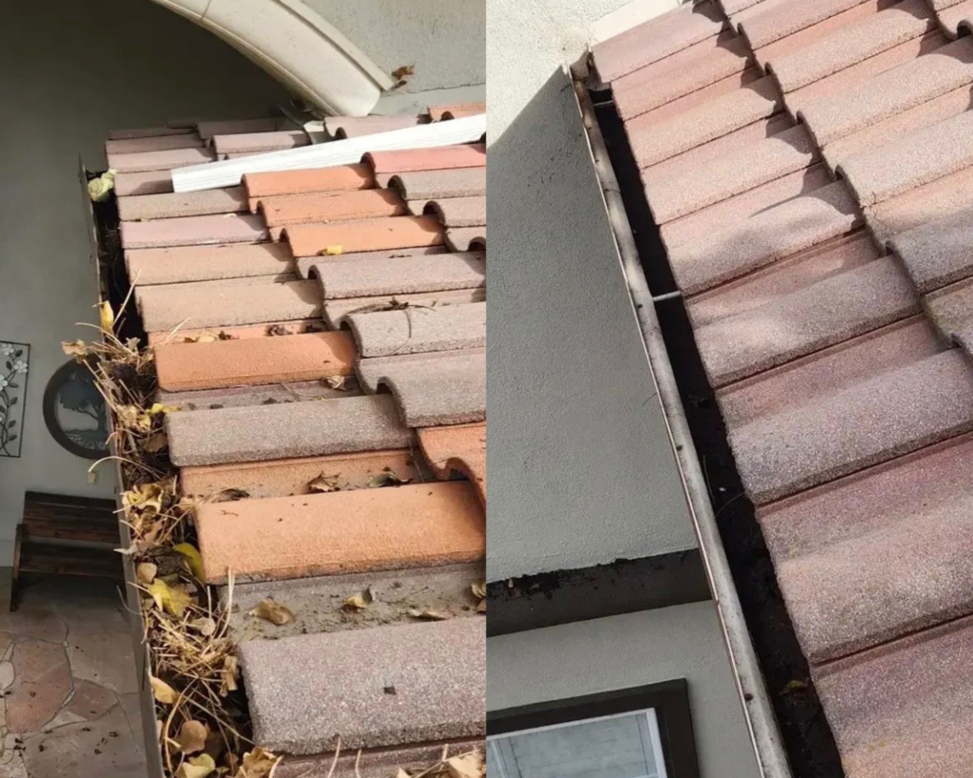 Before and after — Gutter Cleaning