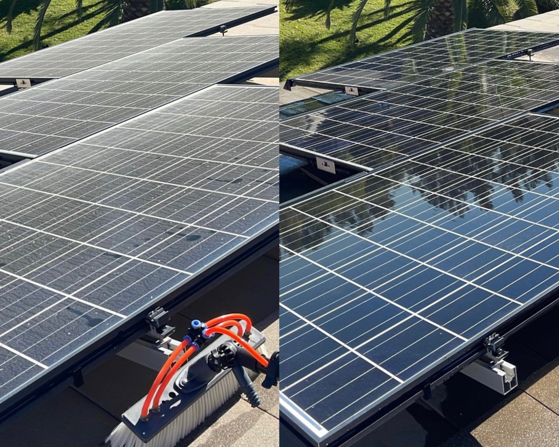 Before and after — Solar Panel Cleaning